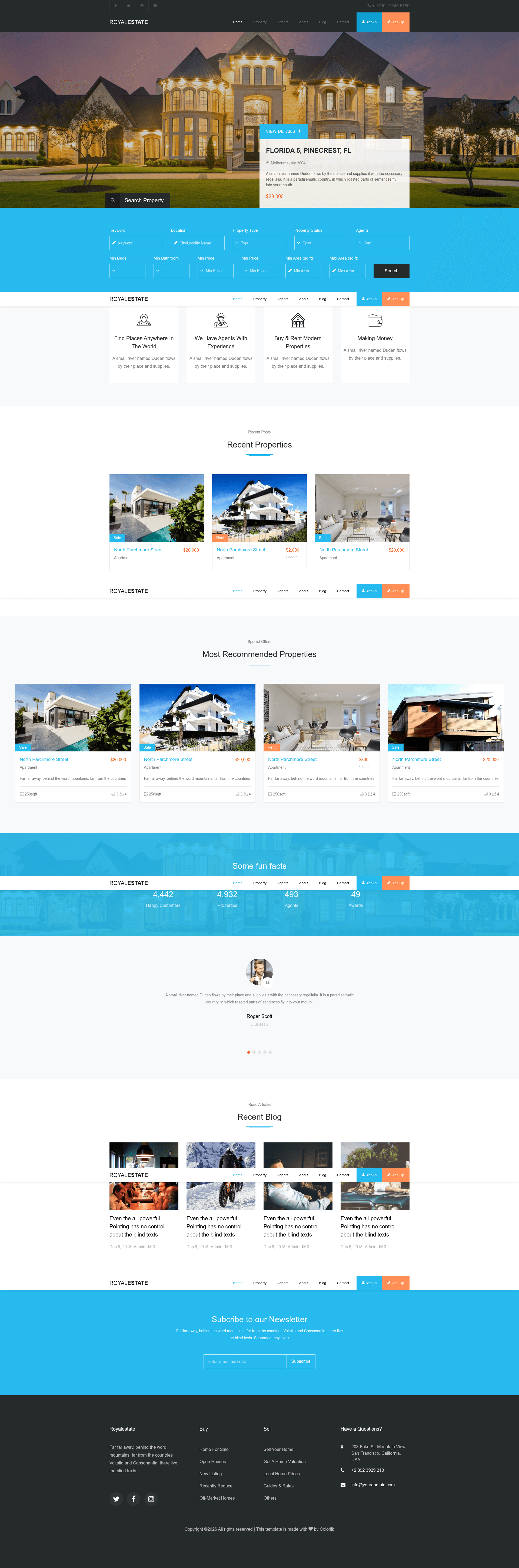screenshot of RoyalEstate on template0.com