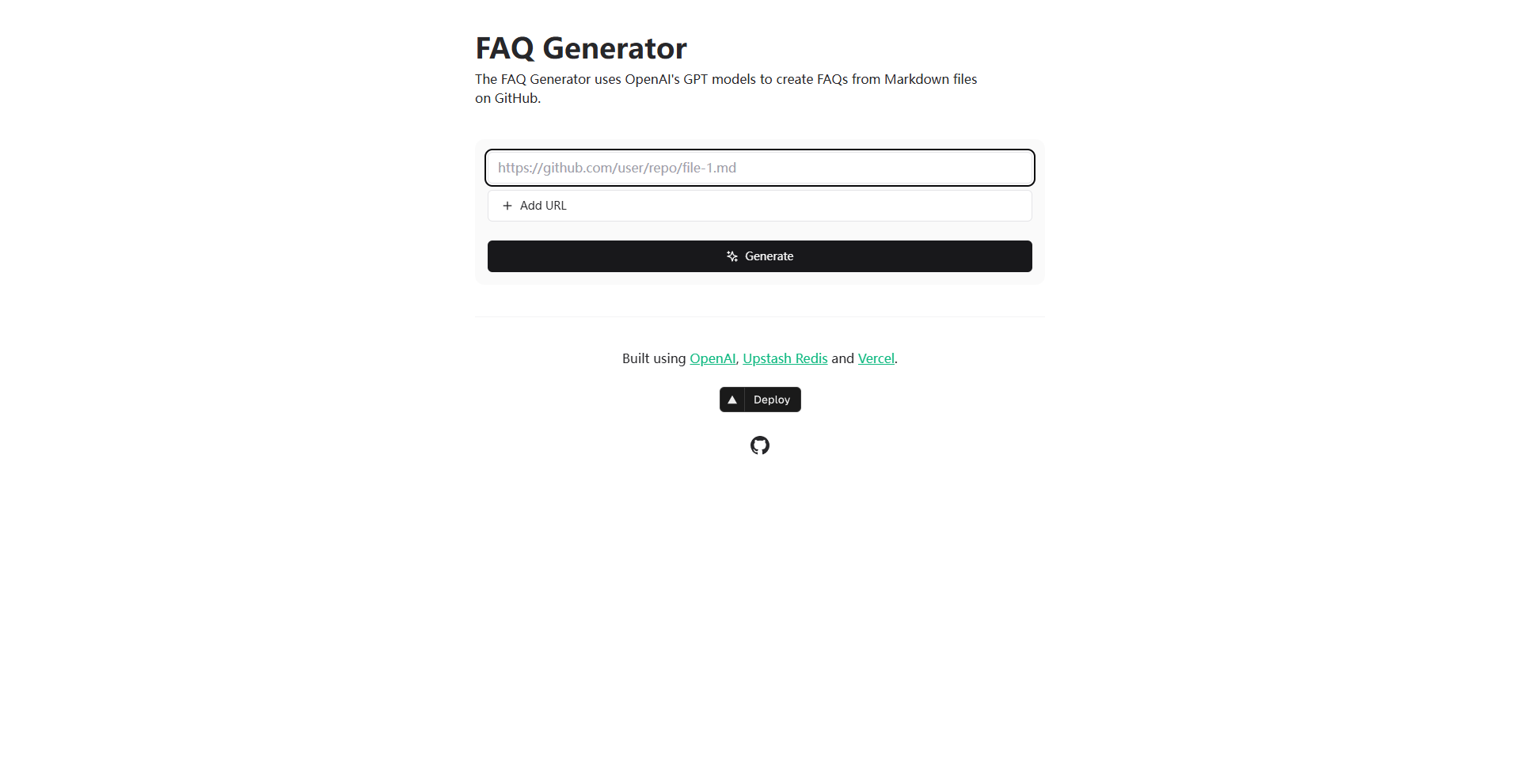 FAQ Documentation Generator preview