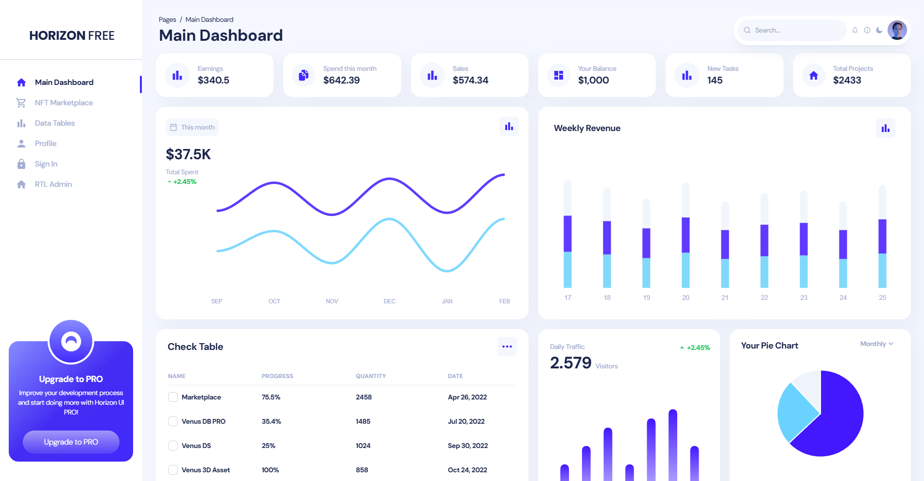Horizon UI Tailwind preview