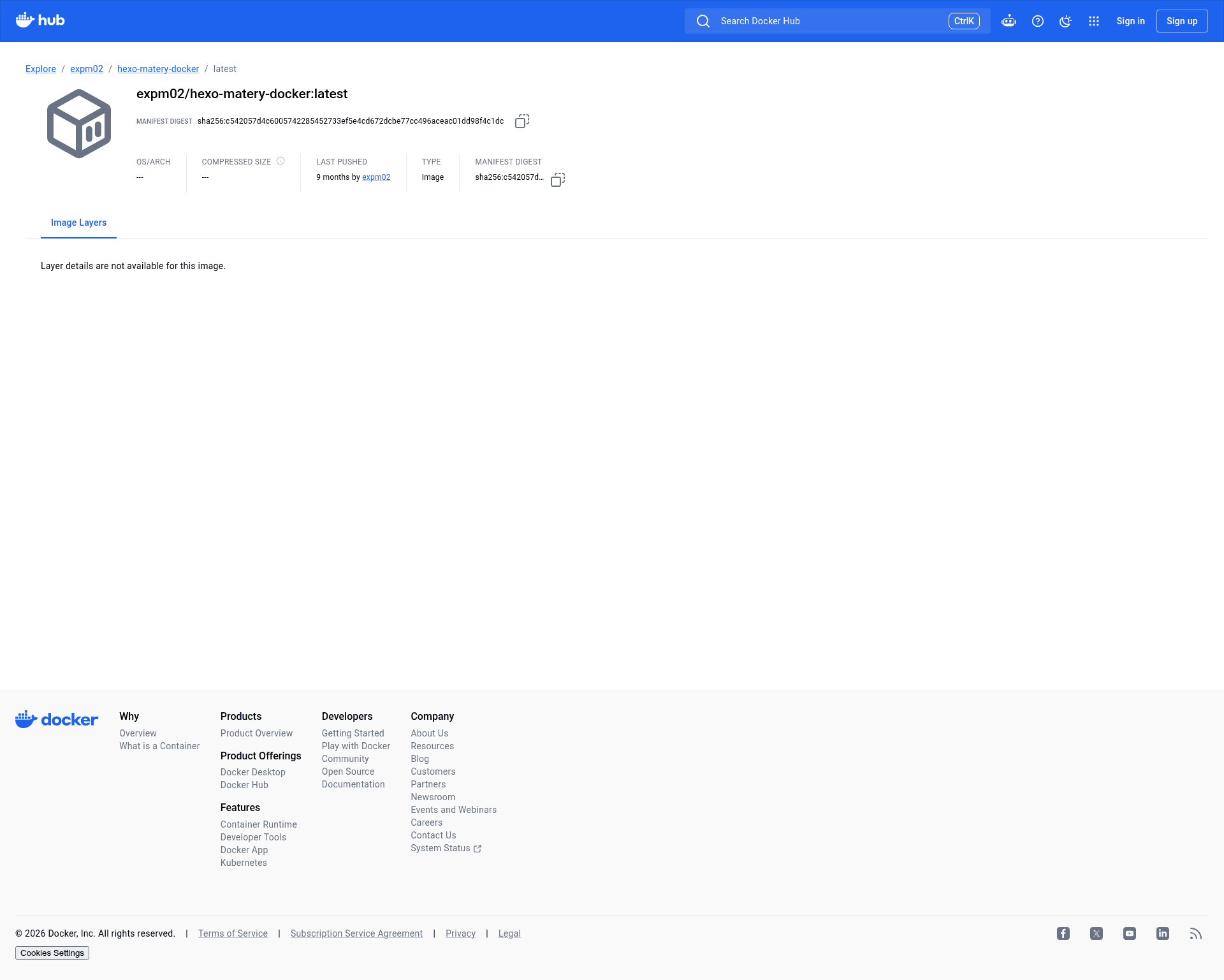 screenshot of Hexo Matery Template on template0.com
