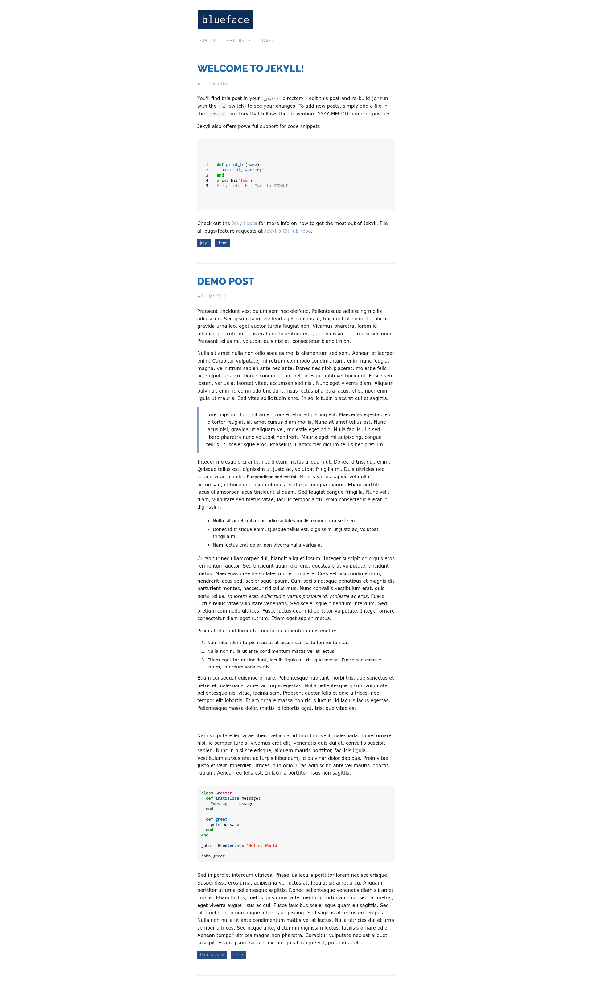 screenshot of blueface on template0.com