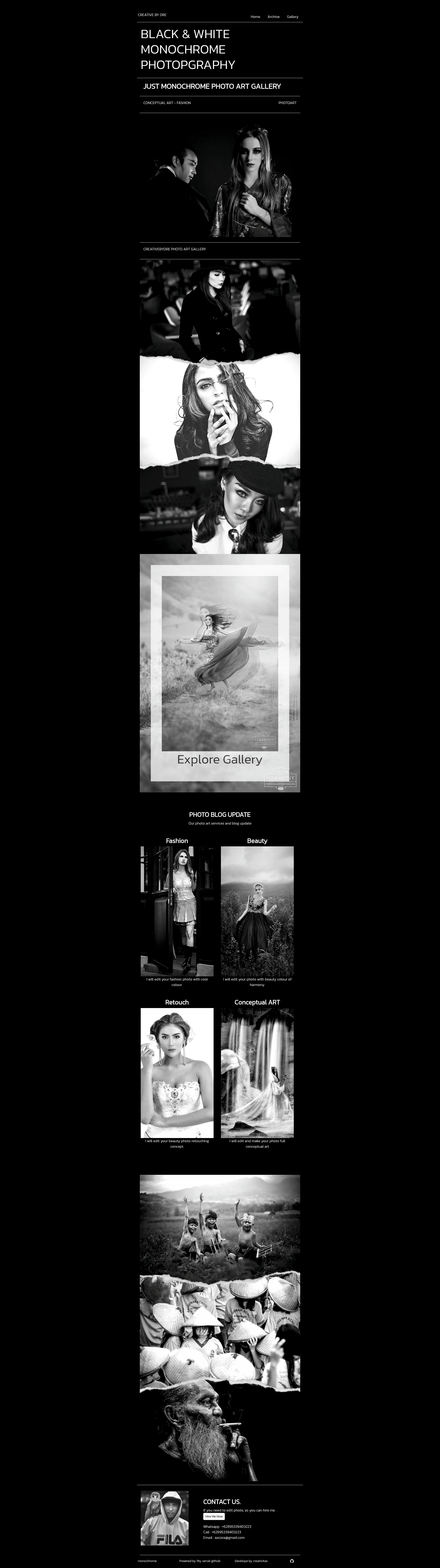 screenshot of Monochrome Web Template on template0.com