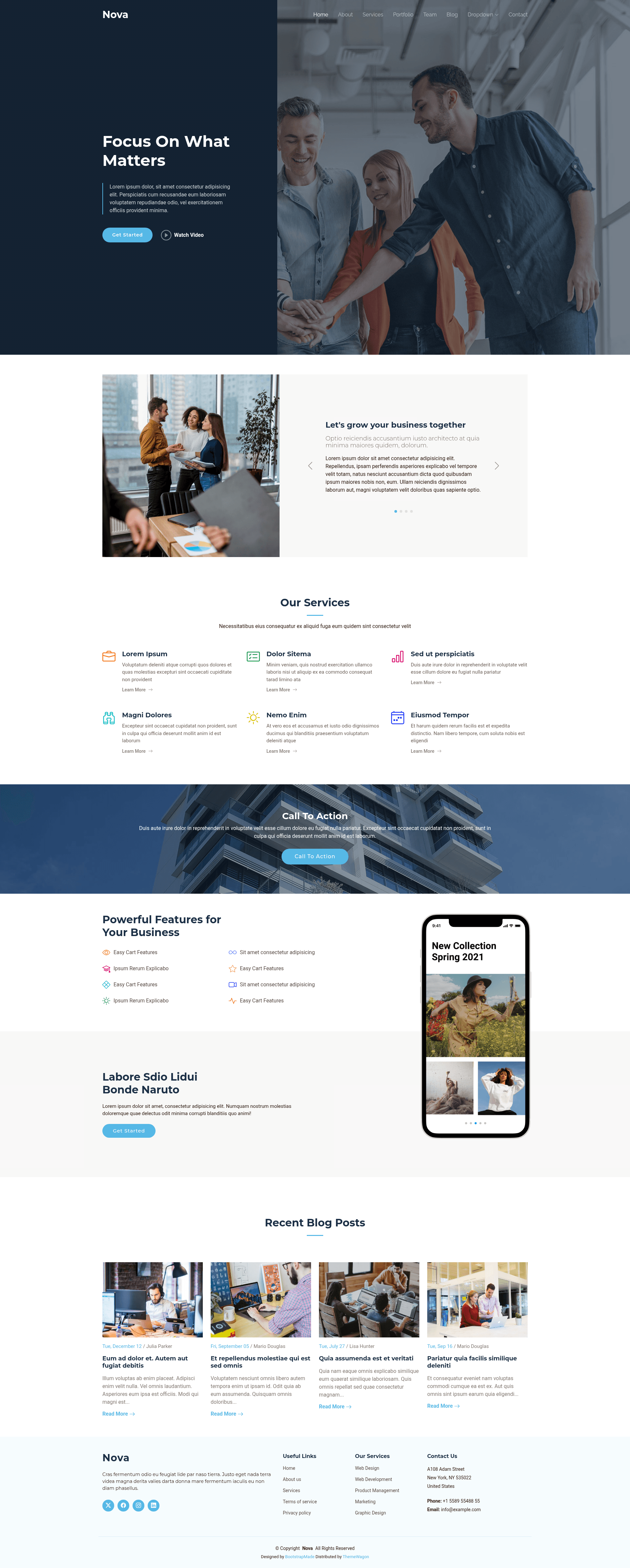 screenshot of Nova on template0.com
