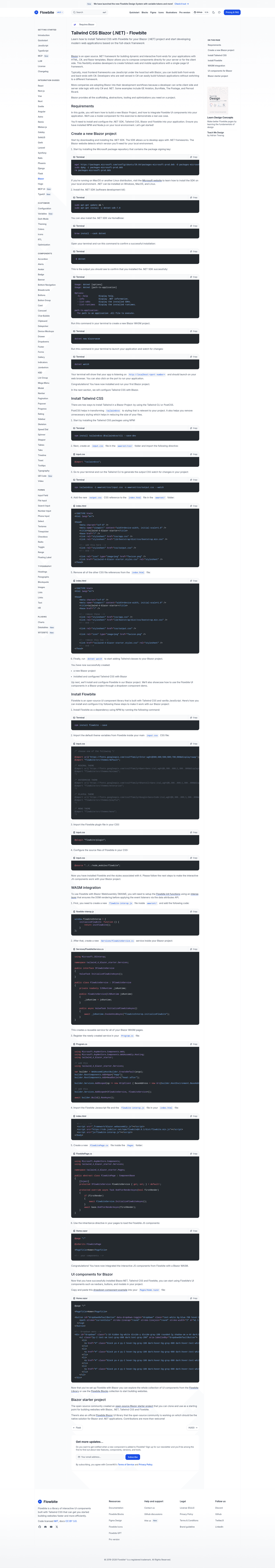 screenshot of tailwind-blazor-starter on template0.com