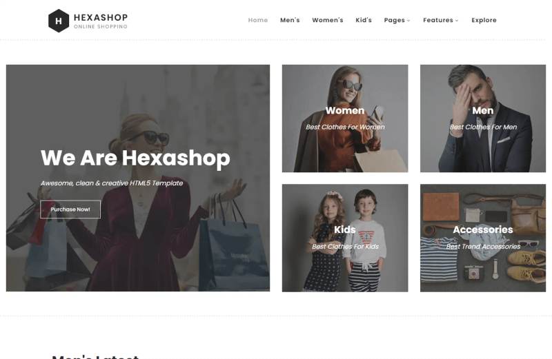 Image for Hexashop on template0.com Image for Hexashop on template0.com