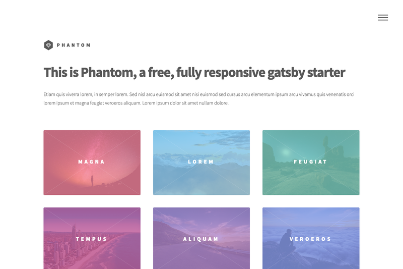 Image for Gatsby Starter Phantom on template0.com Image for Gatsby Starter Phantom on template0.com