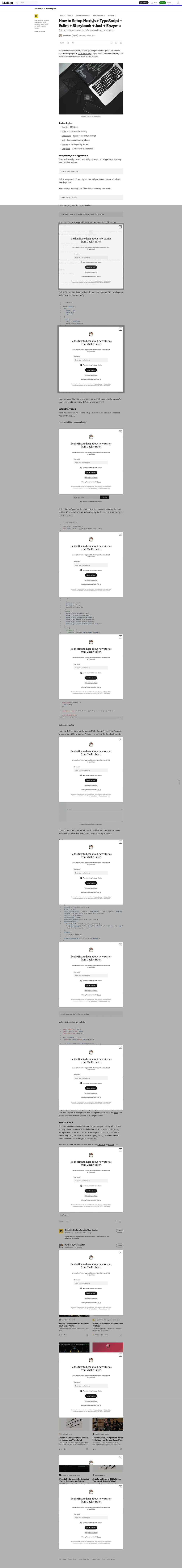 screenshot of NextJS + Typescript + Eslint + Storybook + Jest + Enzyme on template0.com