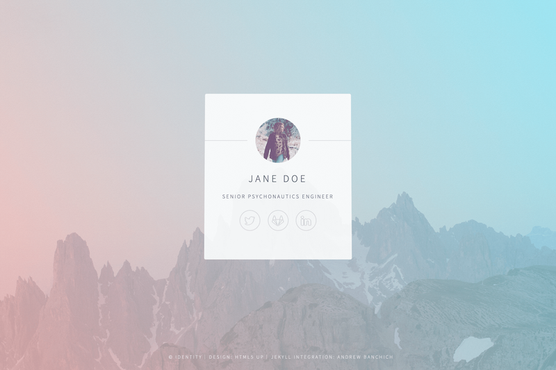 Image for Identity Jekyll Theme on template0.com Image for Identity Jekyll Theme on template0.com