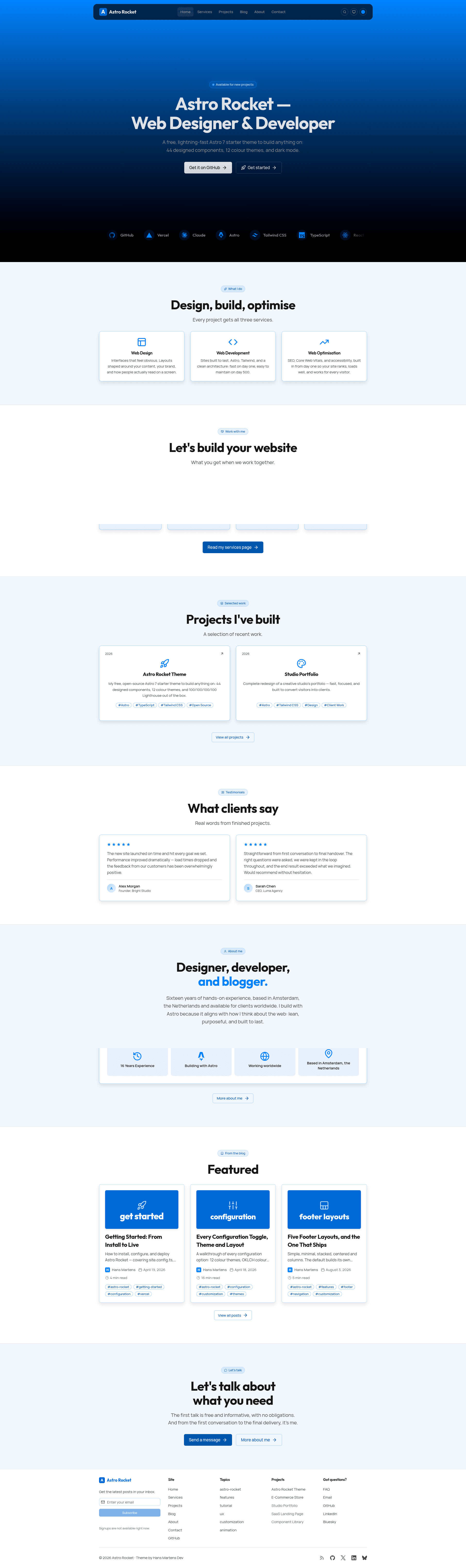 screenshot of Astro Rocket on template0.com