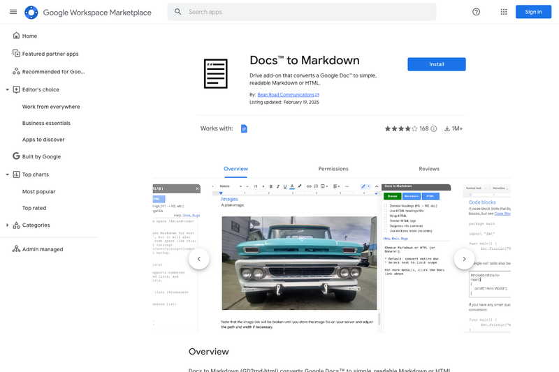 Image for Docs to Markdown on template0.com Image for Docs to Markdown on template0.com