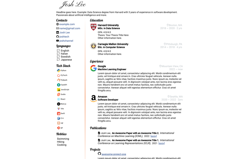 Image for Iconic Resume on template0.com Image for Iconic Resume on template0.com