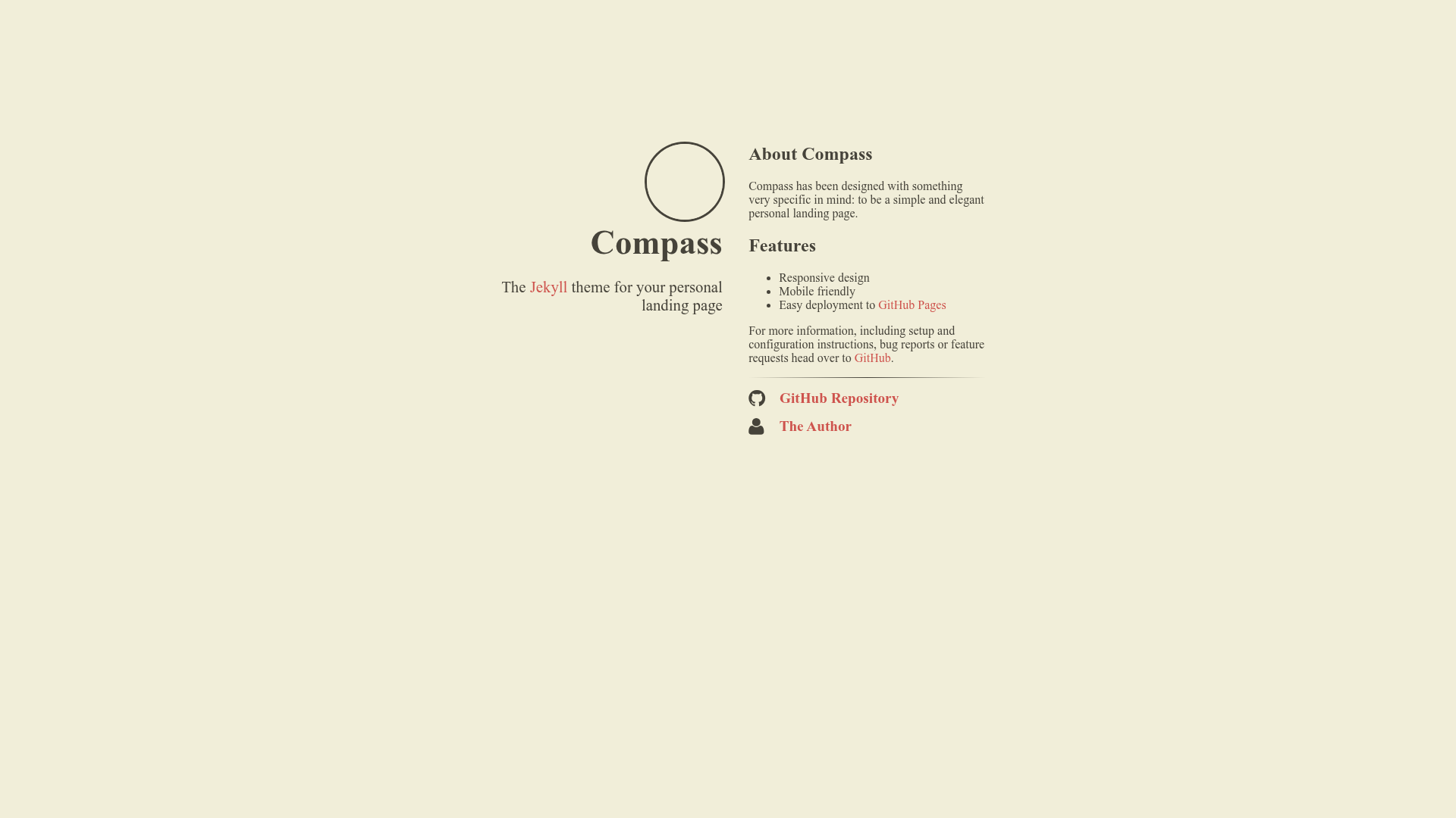 screenshot of Compass on template0.com