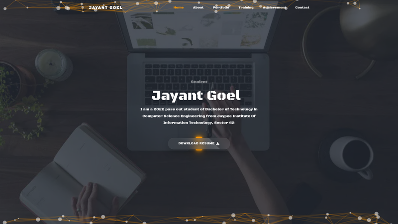 Image for JayantGoel001 Personal Portfolio on template0.com