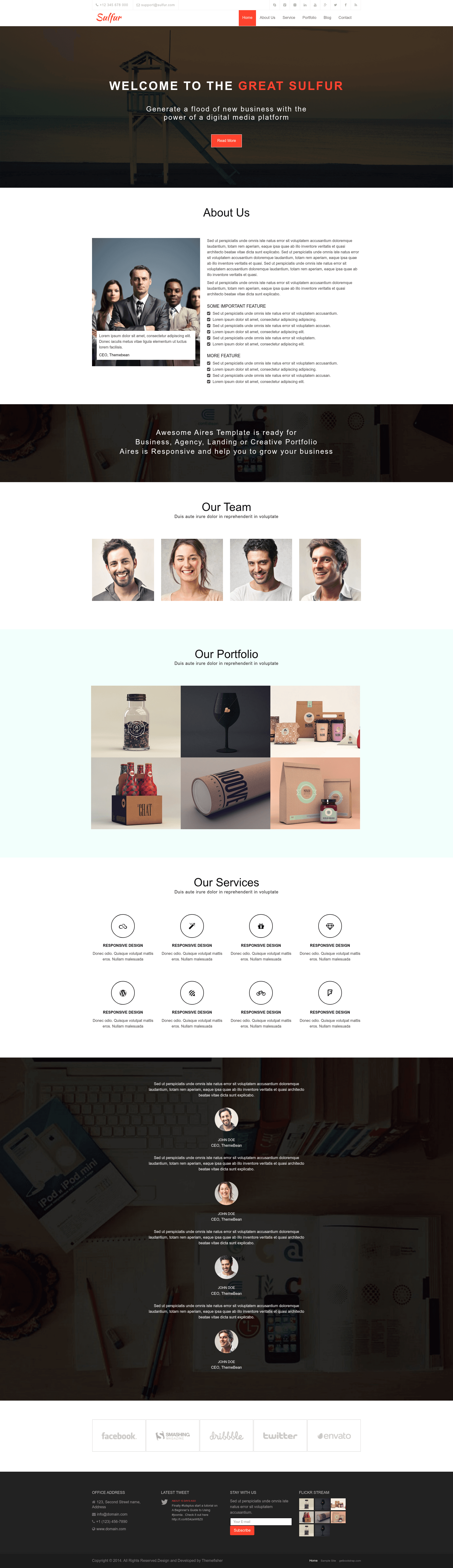 screenshot of Sulfer on template0.com