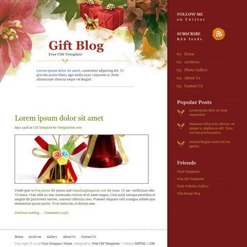 Image for Gift Blog Template on template0.com Image for Gift Blog Template on template0.com