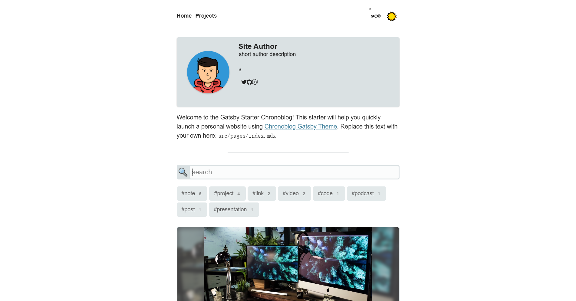 Chronoblog preview