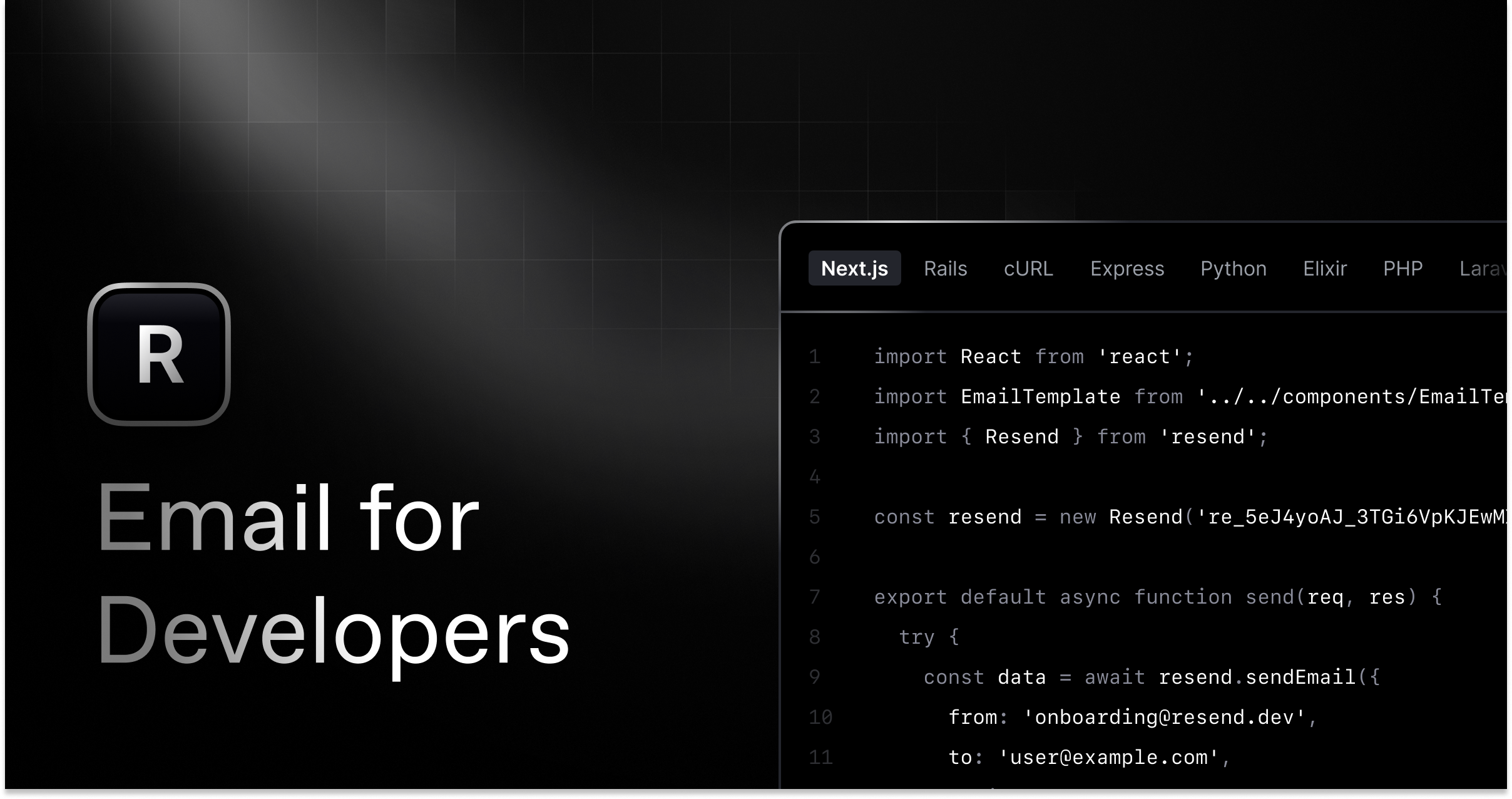 React Email with Resend preview