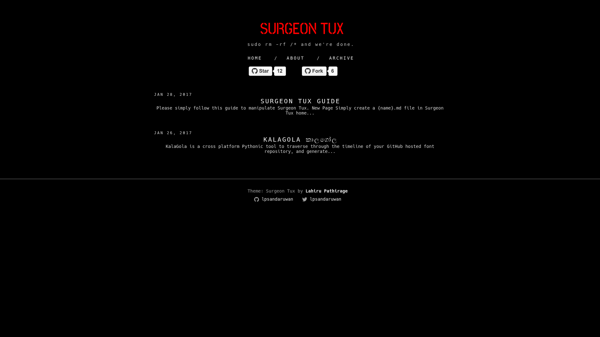 screenshot of Surgeon Tux on template0.com