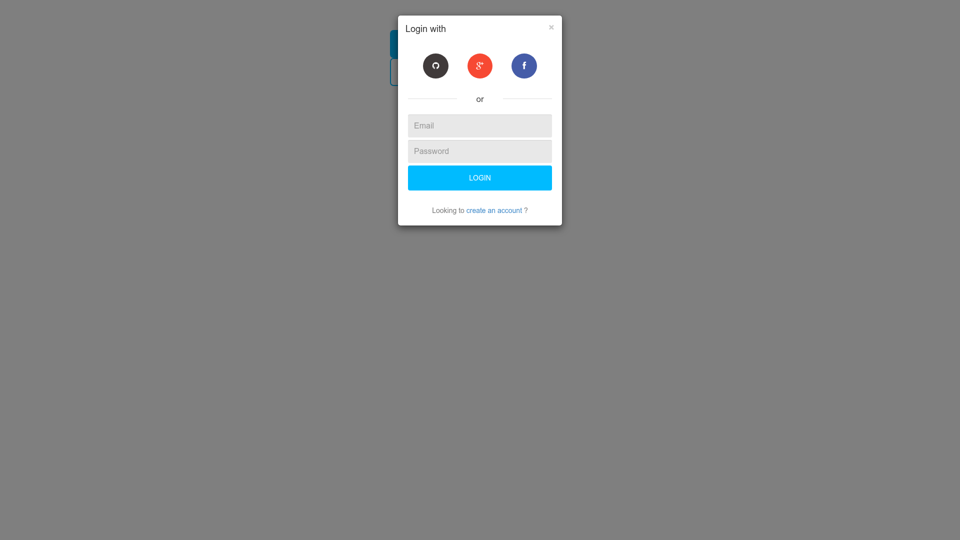 screenshot of login-register-modal on template0.com