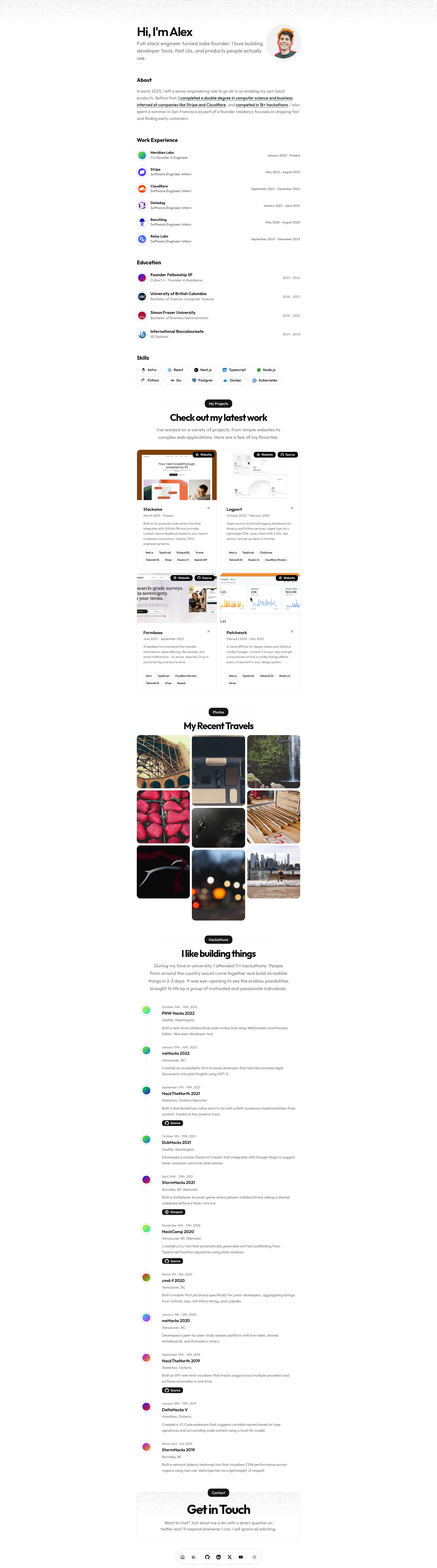 screenshot of Starfolio on template0.com