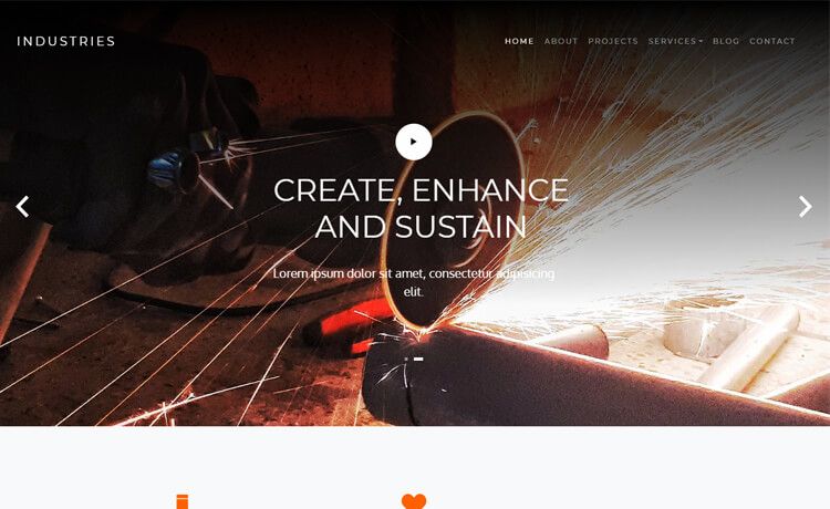 Image for Industries – Bootstrap 4 Business Agency Template on template0.com