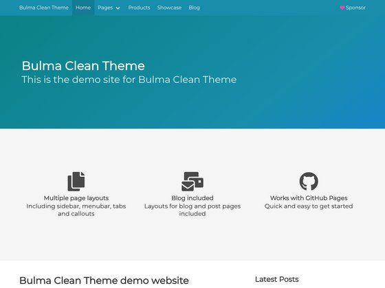 Image for Bulma Clean Theme on template0.com Image for Bulma Clean Theme on template0.com