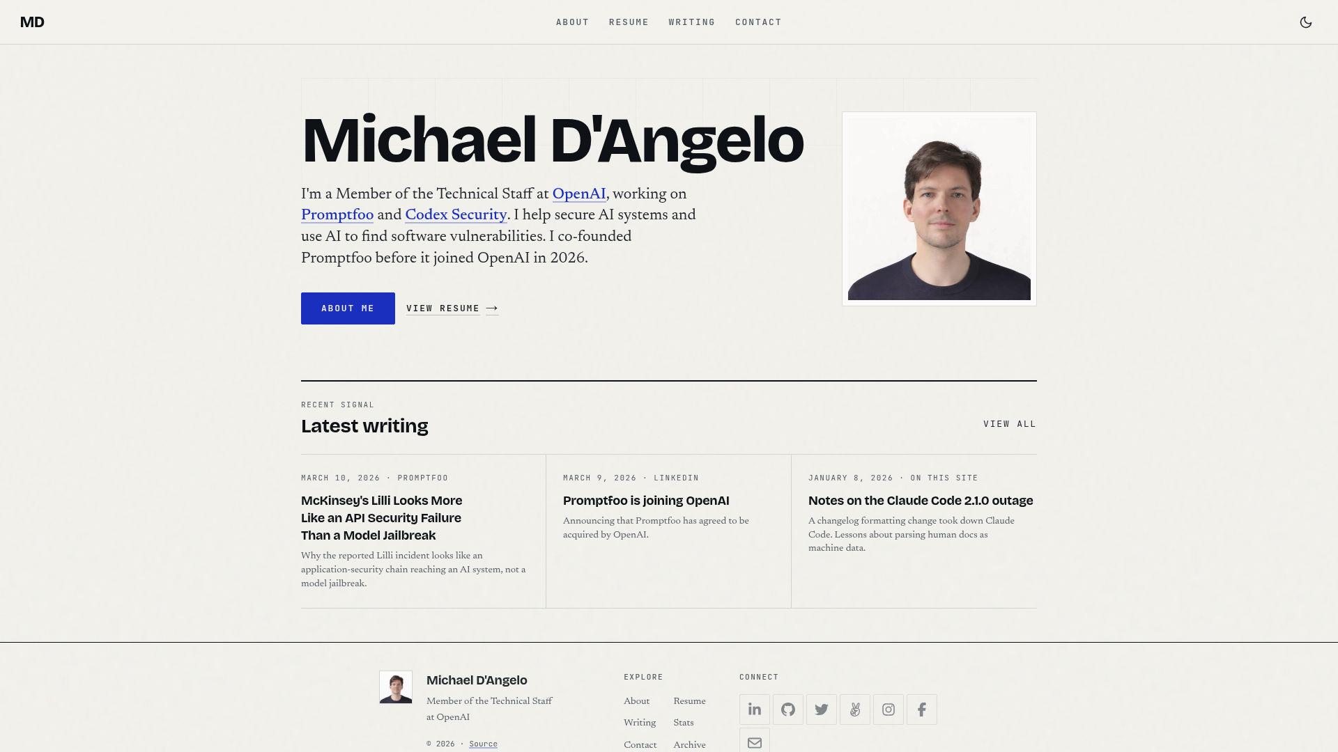 Personal Site preview