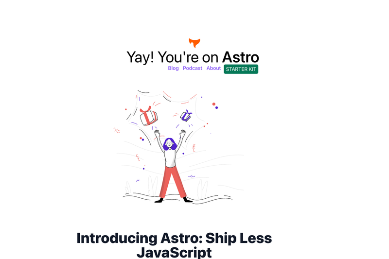 Image for Astro Starter Kit on template0.com