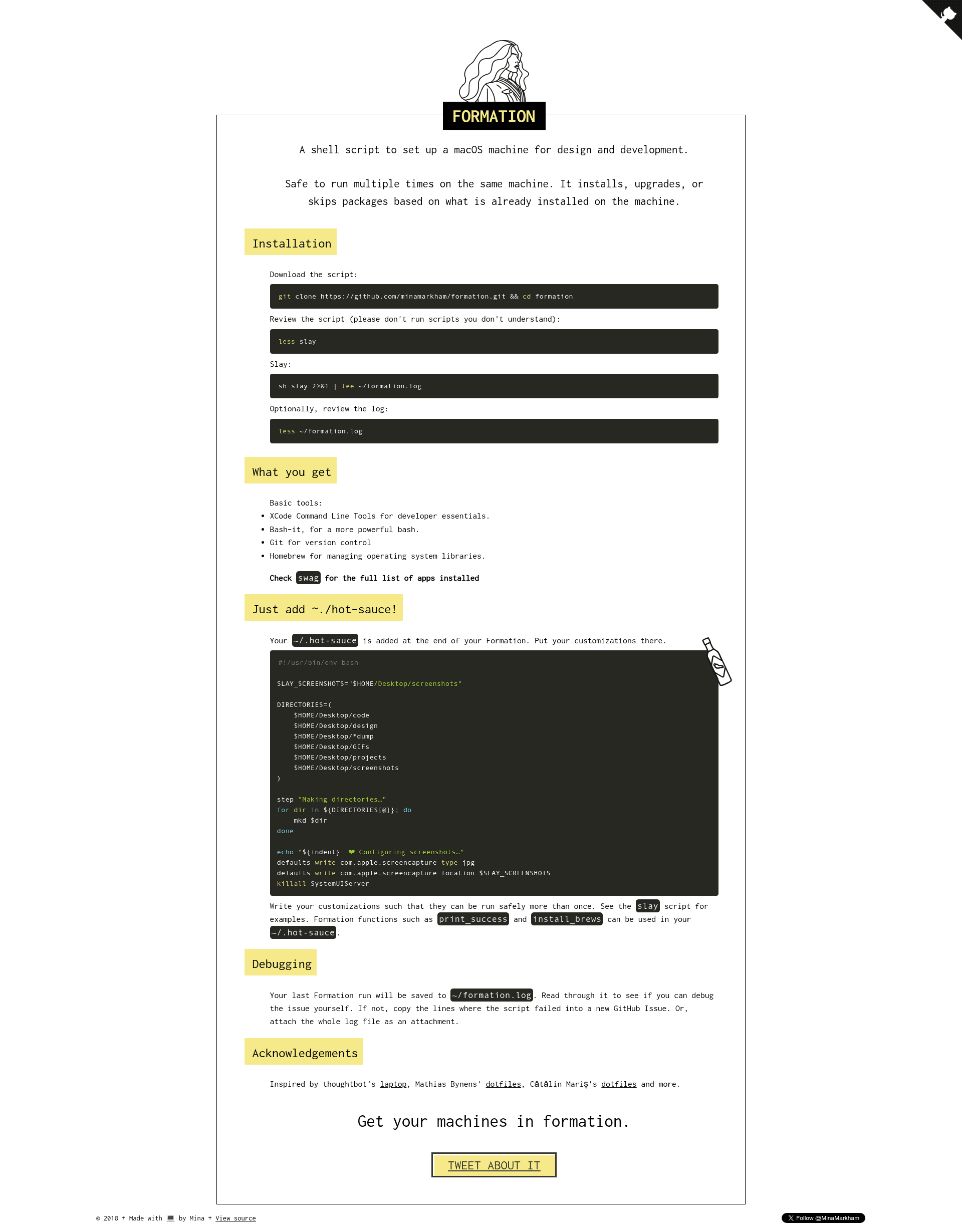 screenshot of Formation on template0.com