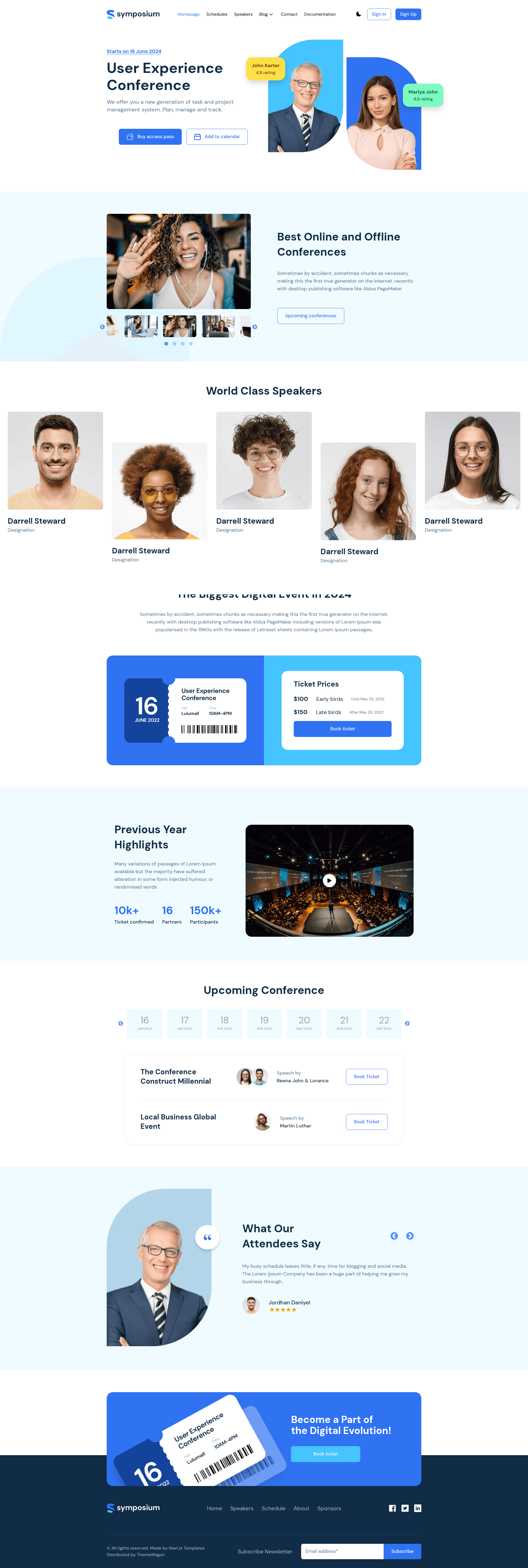 screenshot of Symposium on template0.com