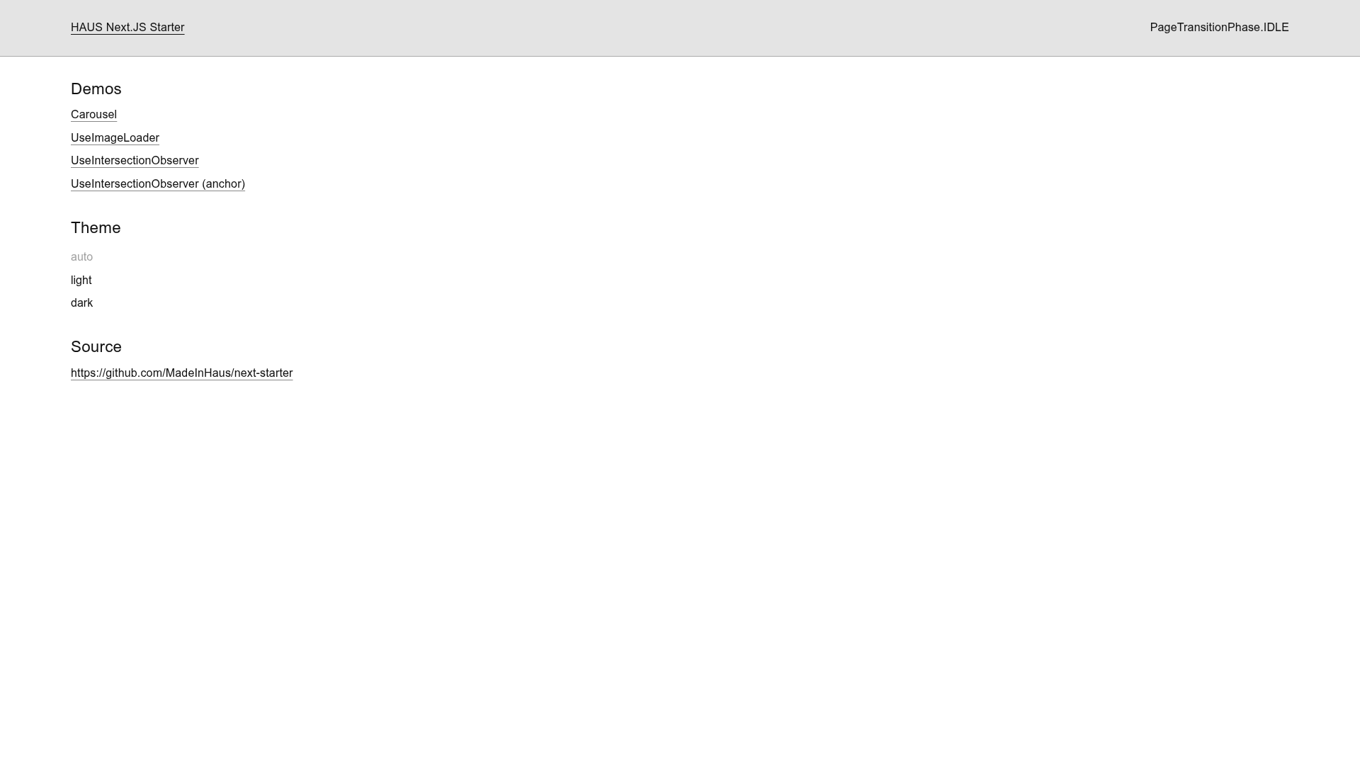 screenshot of Next Starter on template0.com