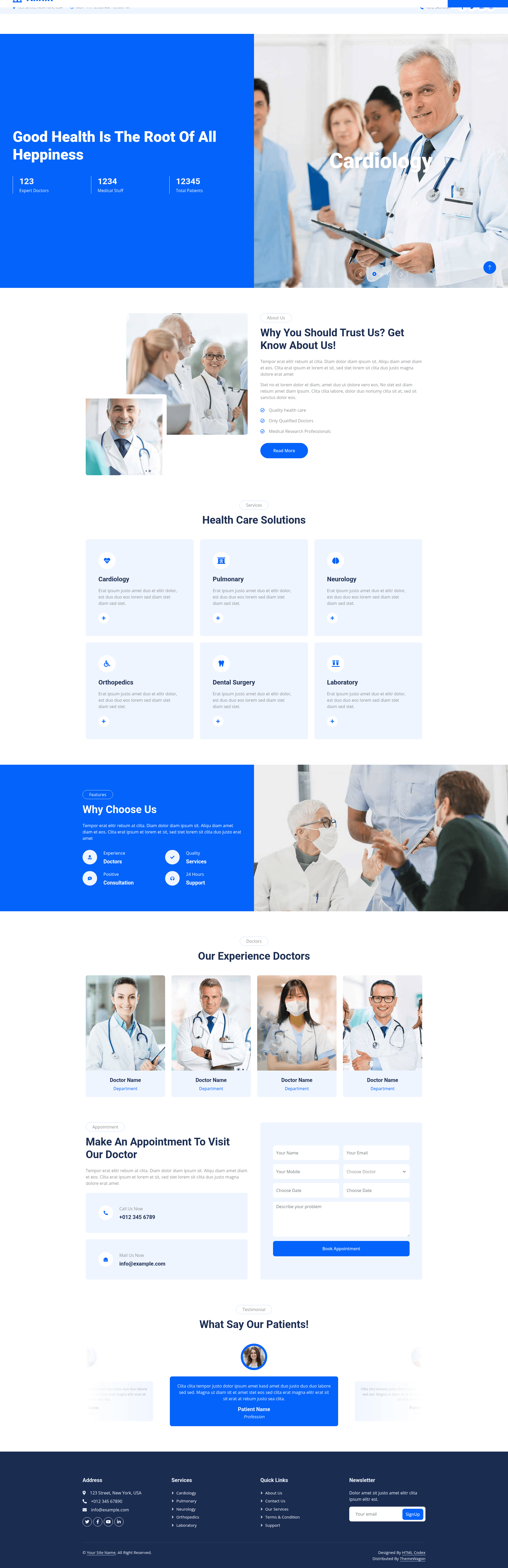 screenshot of Klinik on template0.com