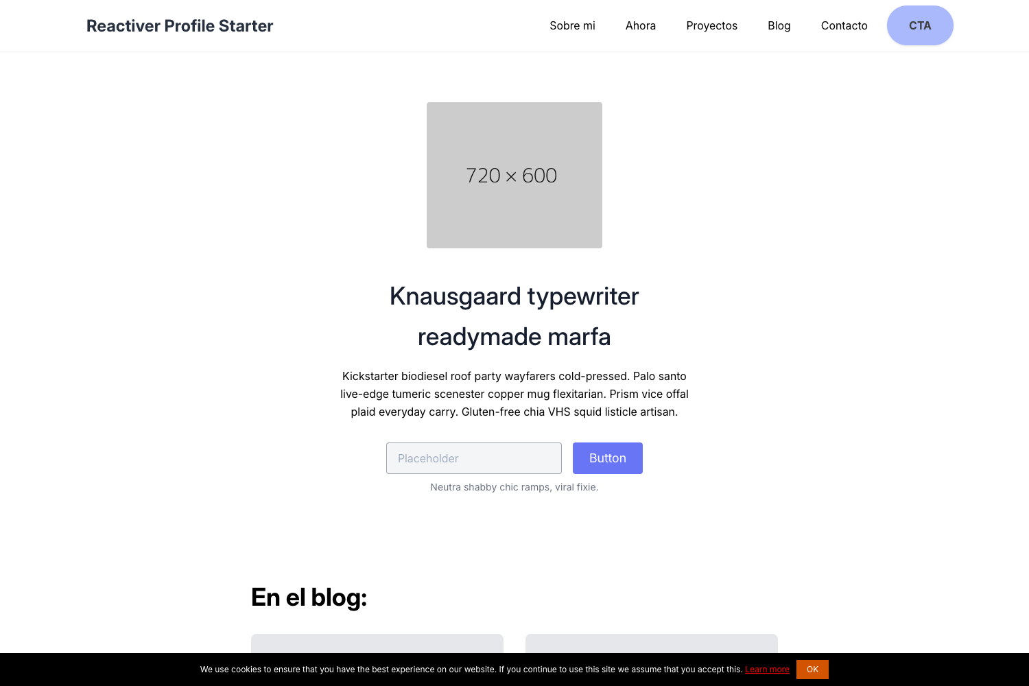 Reactiver Profile Starter preview