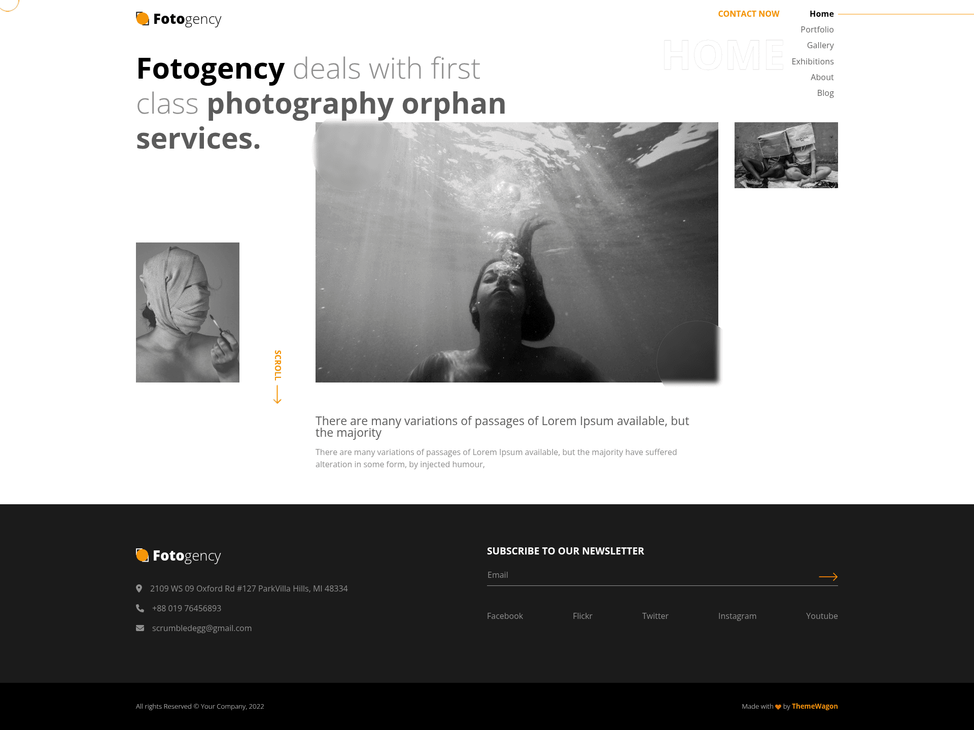 screenshot of Fotogency on template0.com