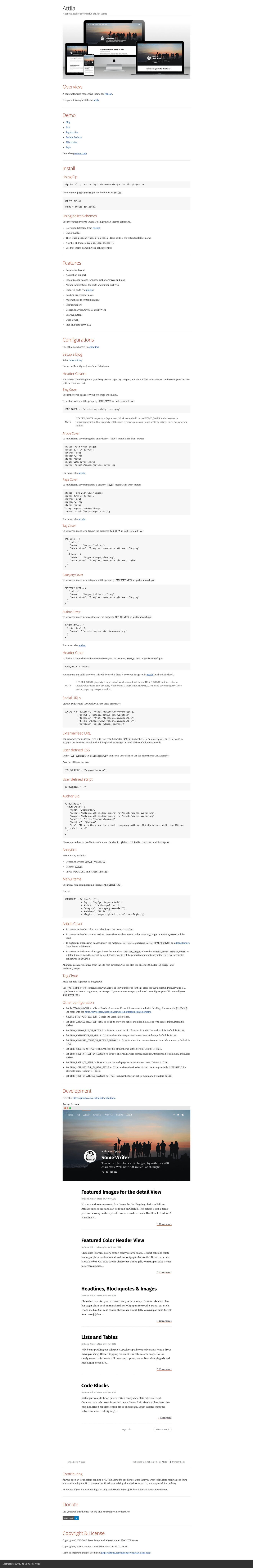 screenshot of Attila on template0.com