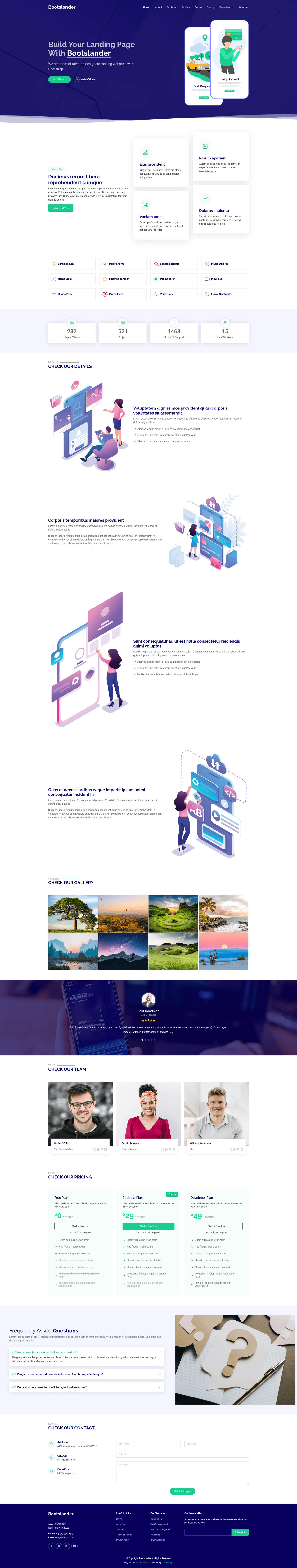 screenshot of BootsLander on template0.com