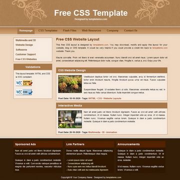 Image for Brown Template on template0.com Image for Brown Template on template0.com