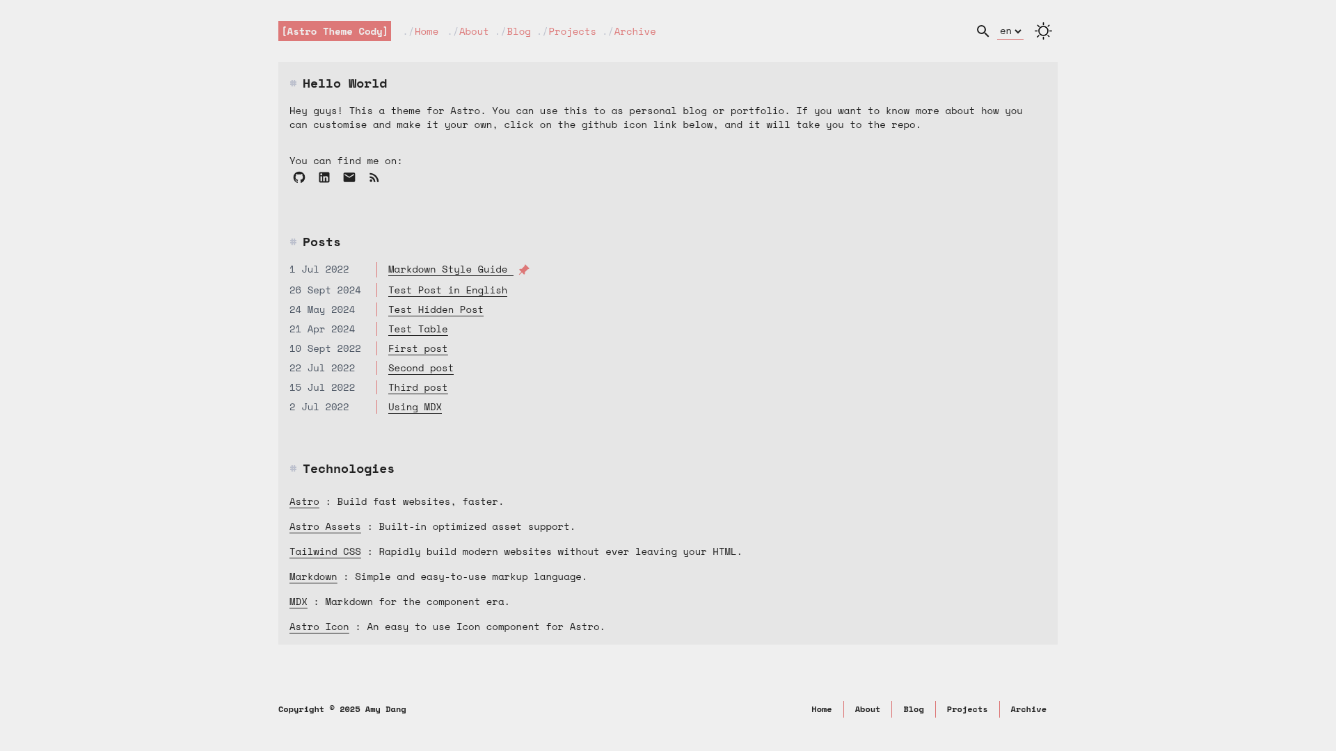 screenshot of Astro Theme Cody on template0.com