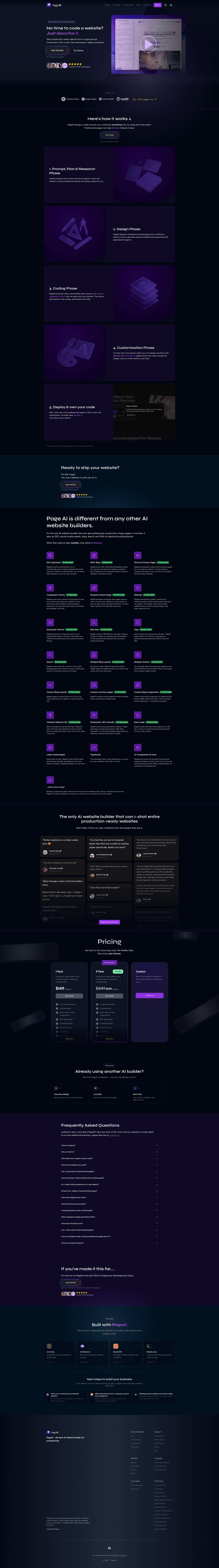 screenshot of Page UI on template0.com