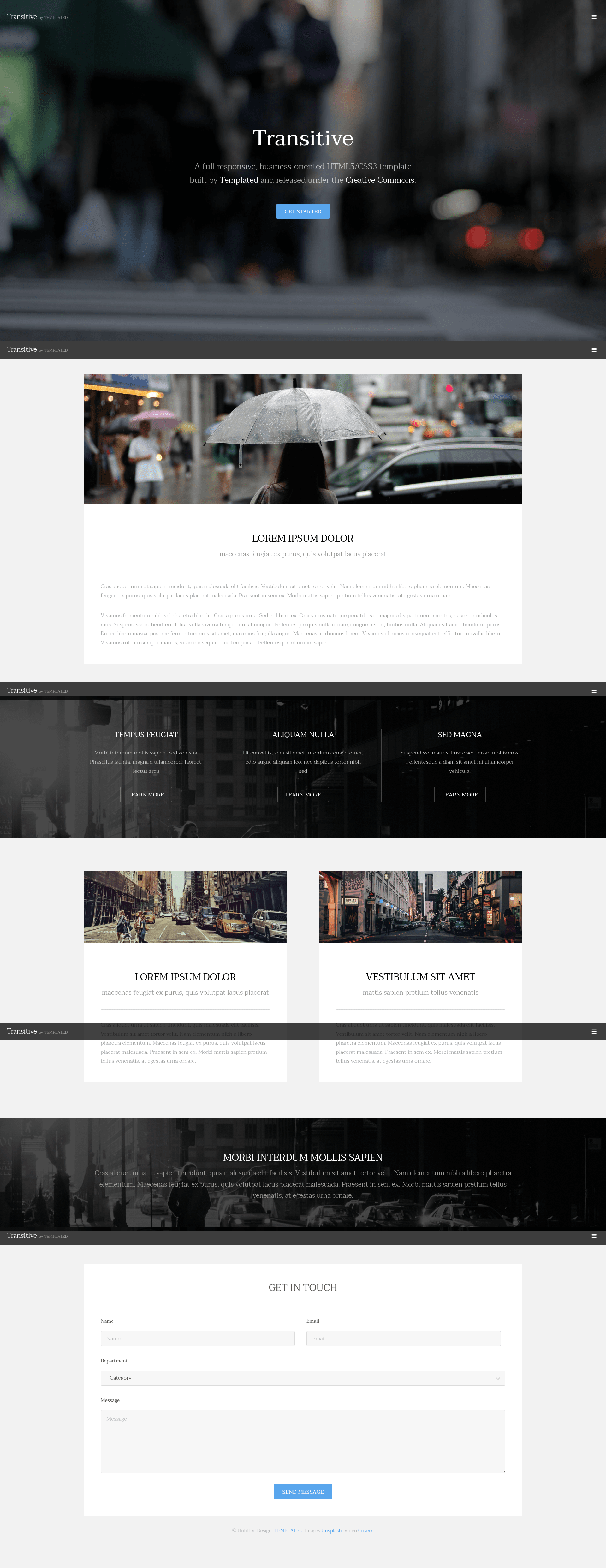 screenshot of Transitive on template0.com