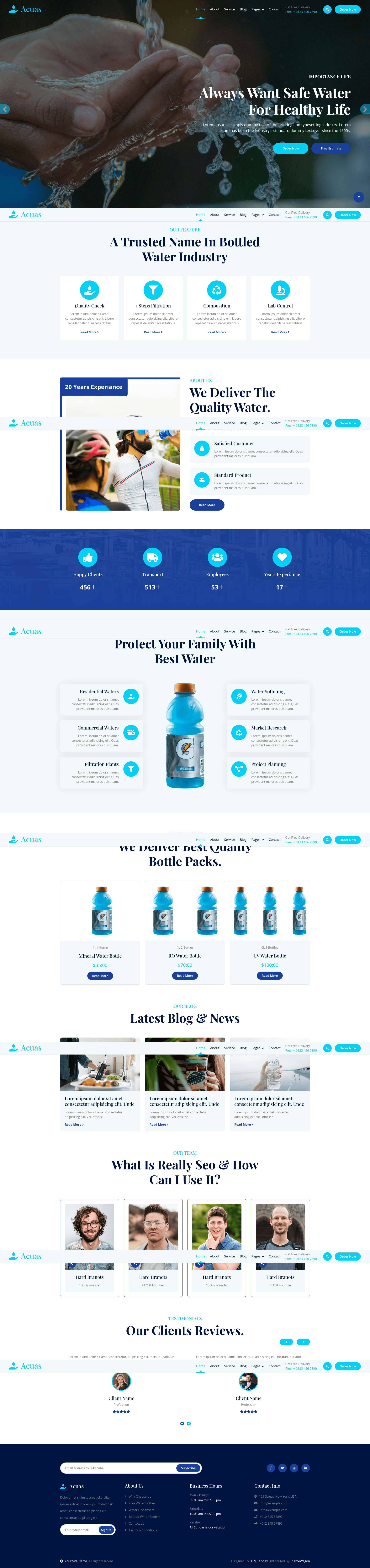 screenshot of Acuas on template0.com
