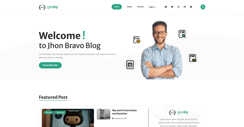 Image for Geeky Hugo(blog hugo template) on template0.com Image for Geeky Hugo(blog hugo template) on template0.com
