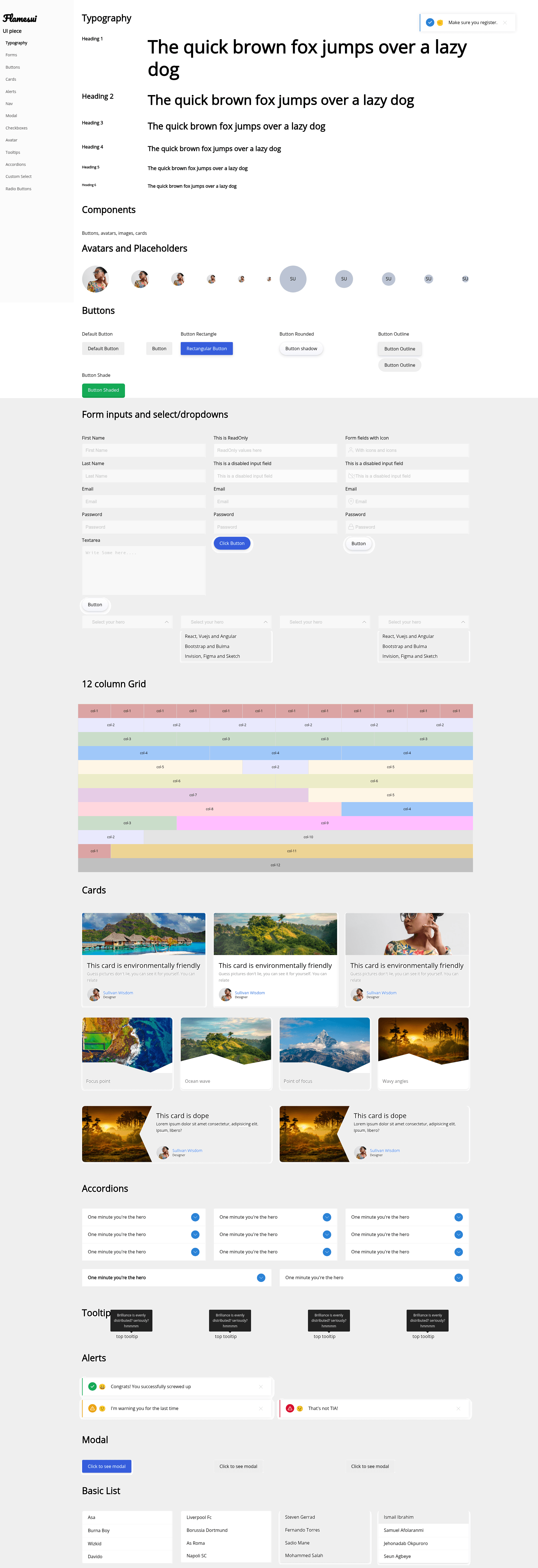 screenshot of Flamesui on template0.com