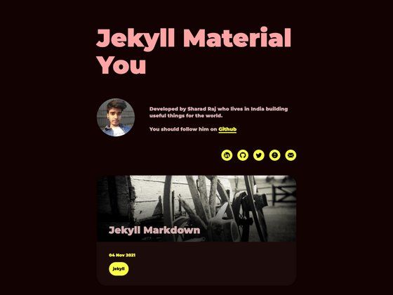 Image for Jekyll Theme Material You on template0.com Image for Jekyll Theme Material You on template0.com