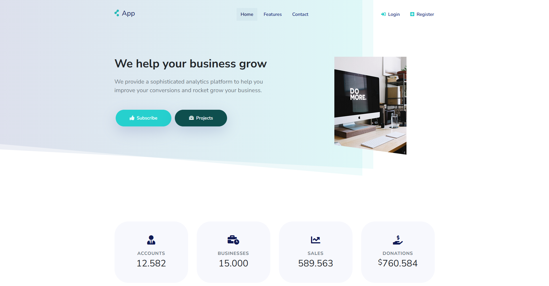 SaaS Landing preview