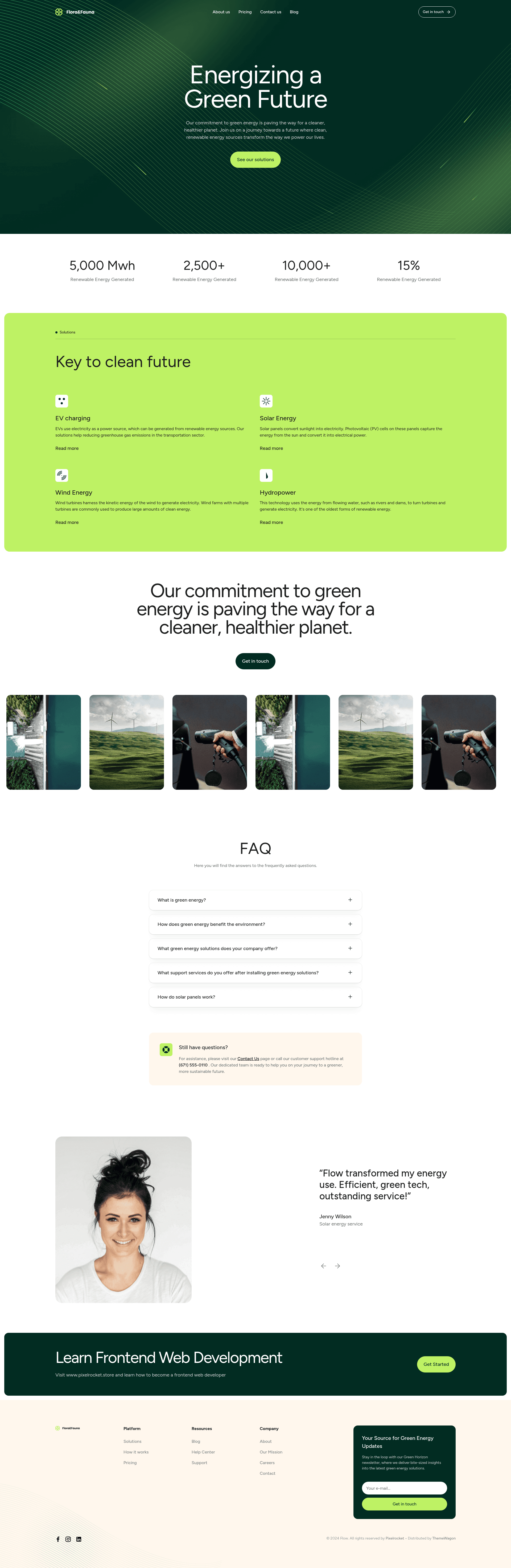 screenshot of Flora&Fauna on template0.com