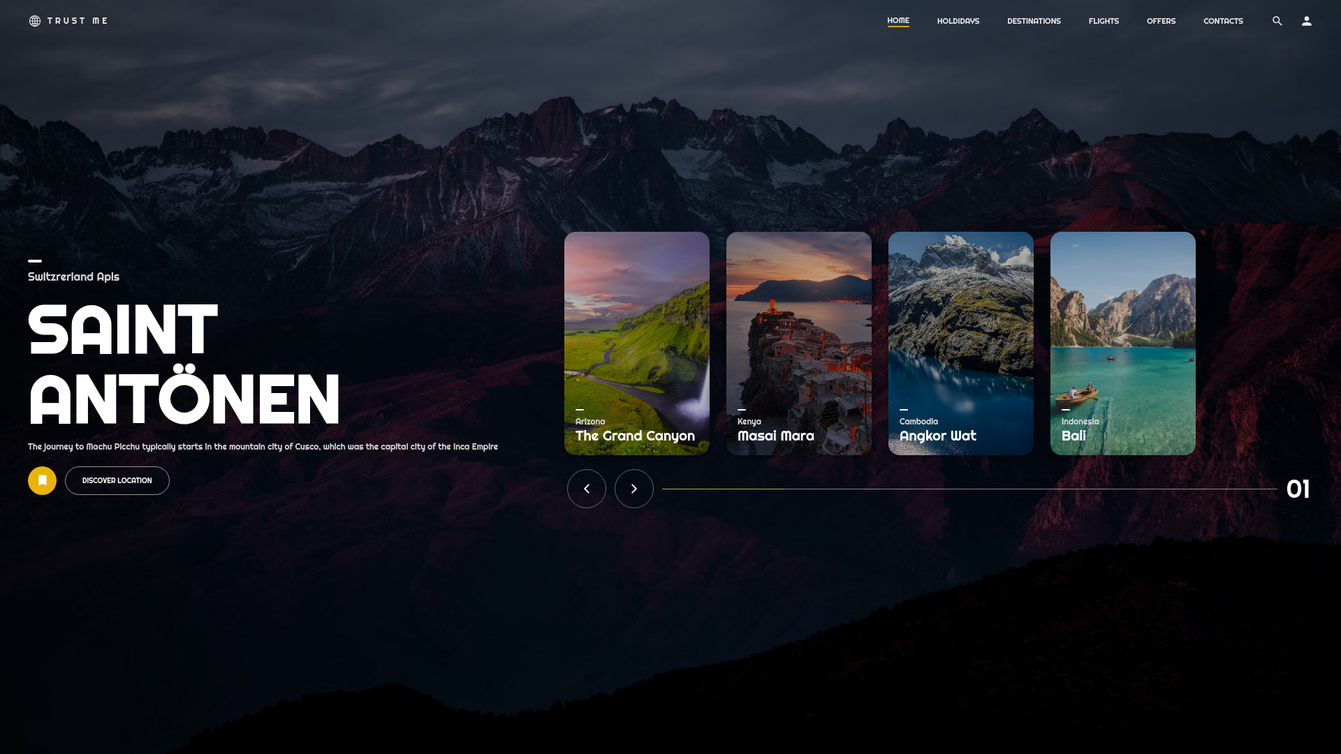 screenshot of Nextjs Animated Slider on template0.com