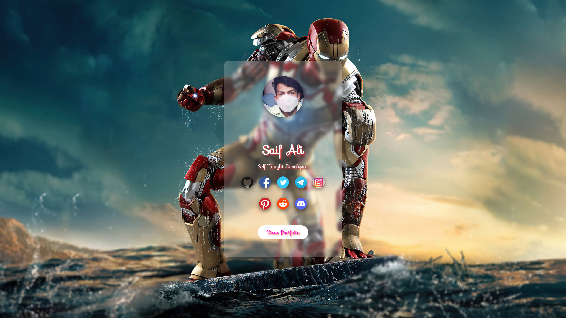 screenshot of Portfolio Theme on template0.com