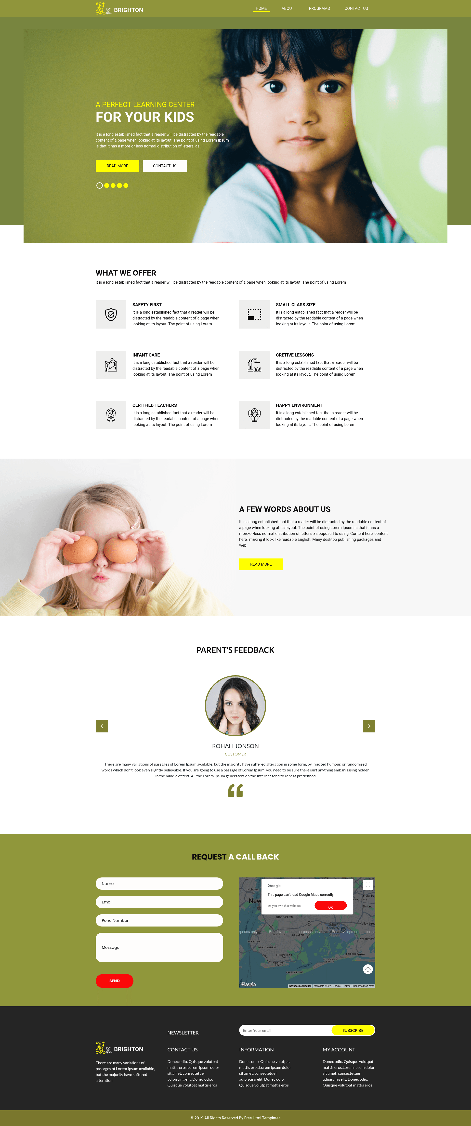 screenshot of Brighton on template0.com