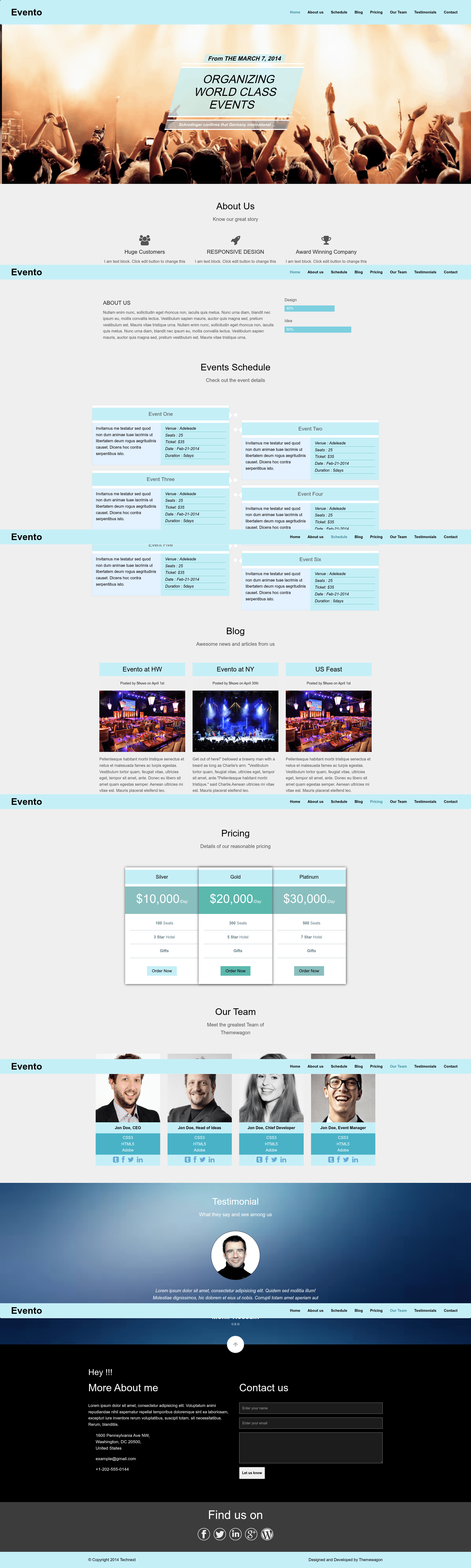screenshot of Evento on template0.com